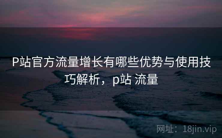 P站官方流量增长有哪些优势与使用技巧解析，p站 流量