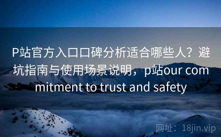 P站官方入口口碑分析适合哪些人？避坑指南与使用场景说明，p站our commitment to trust and safety