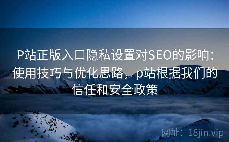 P站正版入口隐私设置对SEO的影响：使用技巧与优化思路，p站根据我们的信任和安全政策