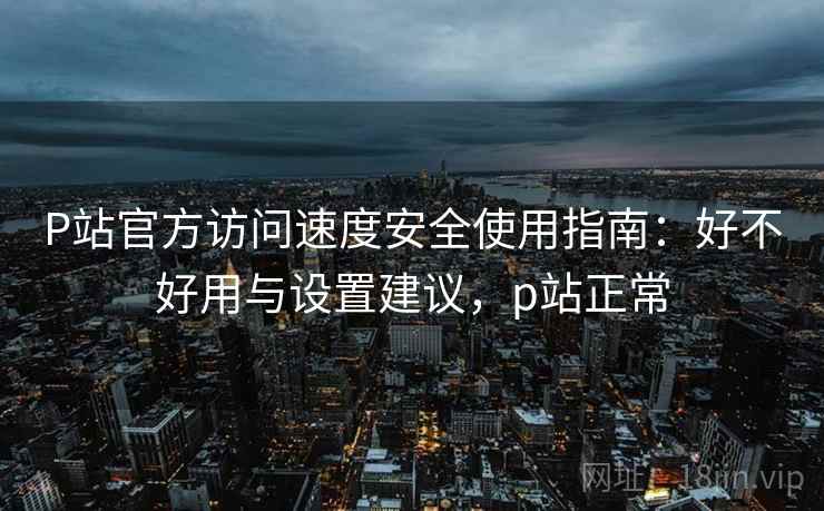 P站官方访问速度安全使用指南：好不好用与设置建议，p站正常