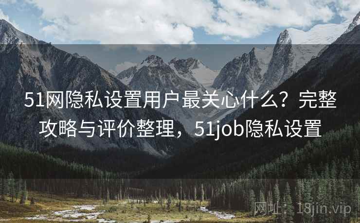 51网隐私设置用户最关心什么?完整攻略与评价整理,51job隐私设置 51网隐私设置用户最关心什么?完整攻略与评价整理,51job隐私设置