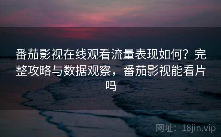番茄影视在线观看流量表现如何？完整攻略与数据观察，番茄影视能看片吗