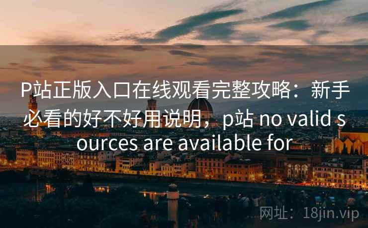 P站正版入口在线观看完整攻略：新手必看的好不好用说明，p站 no valid sources are available for