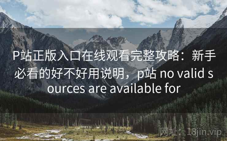 P站正版入口在线观看完整攻略：新手必看的好不好用说明，p站 no valid sources are available for