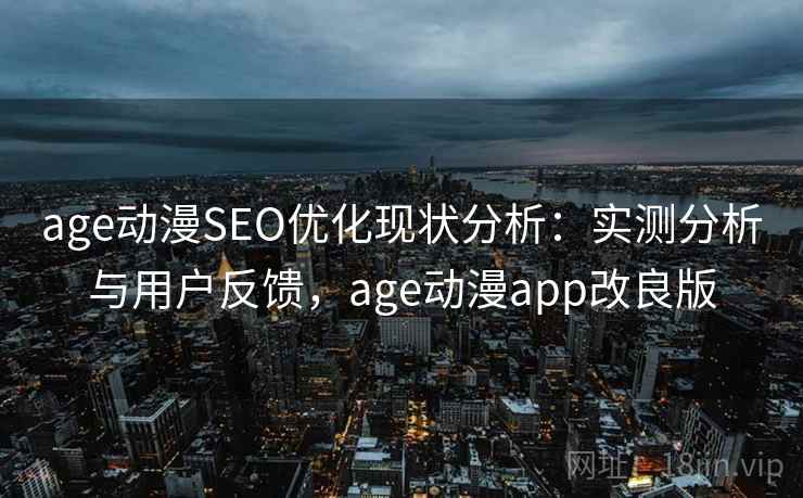 age动漫SEO优化现状分析：实测分析与用户反馈，age动漫app改良版