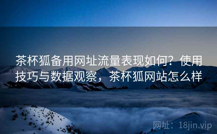 茶杯狐备用网址流量表现如何？使用技巧与数据观察，茶杯狐网站怎么样